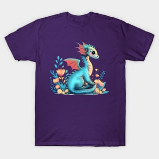 Turquoise dragon T-Shirt